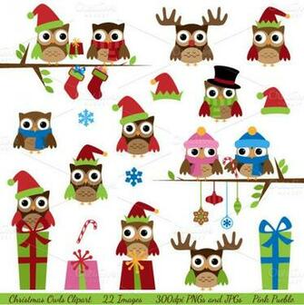 Christmas Owl Clip Art