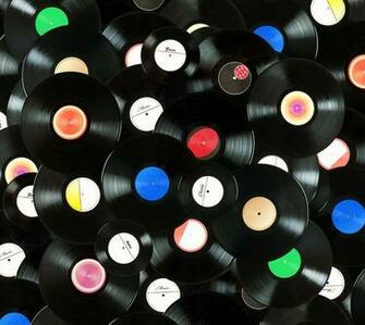 Vintage Vinyl Records Music Wall Mural Wallpaper Ohpopsi