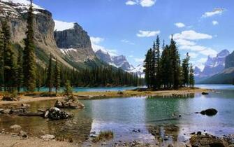 Lake Jasper National Park Wallpaper Nature