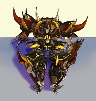 Predaking And Bumblebee Part By P Transformers Artwork