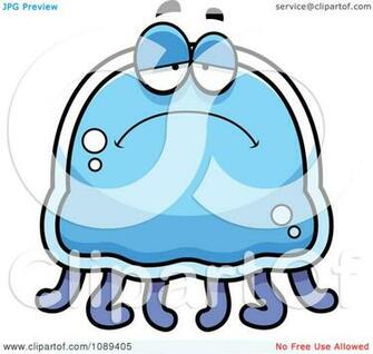 Blue Sad Face Clipart Jellyfish