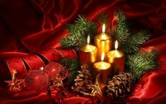 Red Background With Candle Light In HD Wallpaper