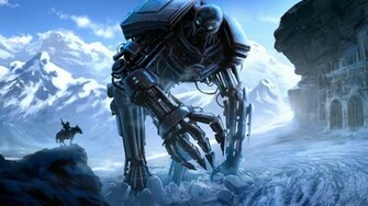 Huge Robot Monster HD Wallpaper Wallpaperfx