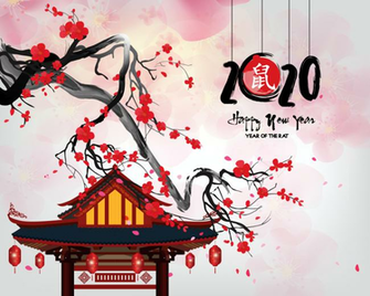 Happy Chinese New Year Zodiac Sign Of The Rat This