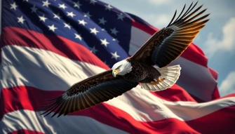 American Flag With Eagle Wallpaper