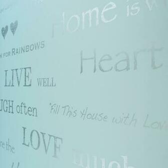 Love Wallpaper Shimmer Wall Quotes Teal Silver