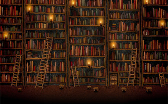 Desktop Wallpaper Books Bookshelf Old Ladder Book