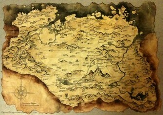 Skyrim Map Wallpaper V By
