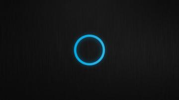 Blue Black Minimalistic Patterns Circles Techno Glow