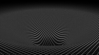Abstract Black And White Gravity Hole 3d Warped Wallpaper