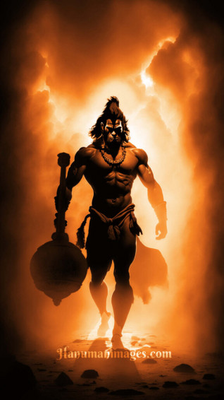 Super Powerful Angry Hanuman Wallpaper Image