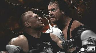 New Wwe Summerslam Brock Lesnar Vs The Undertaker Wallpaper