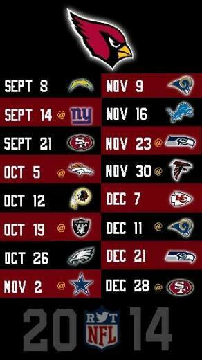 Nfl Arizona Cardinals iPhone Wallpaper Schedule