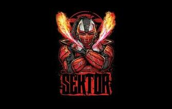Wallpaper Red Fighter Cyborg Art Mortal Kombat Sector Image