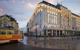 Building Street In Bratislava Full HD Desktop Wallpaper