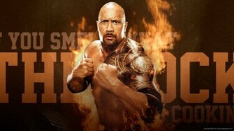HD The Rock On Fire Wallpaper