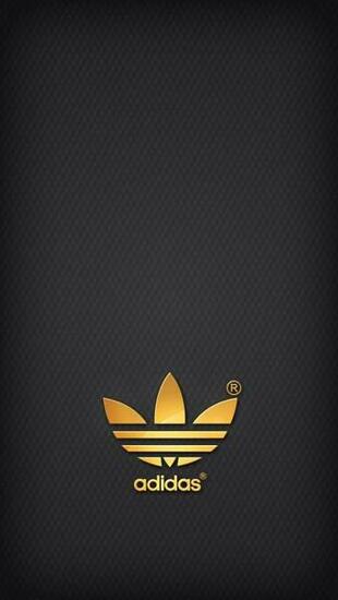 Golden Adidas On Grey Background Nike iPhone