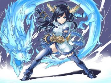 Chinese Dragon Anime Girl Wallpaper Teahub Io