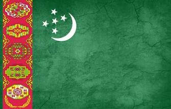Wallpaper Green Ornament Turkmenistan Baydak Welayat Flag