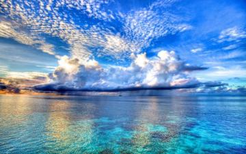 Beach Sea Rain Landscape Nature Wallpaper HD Desktop And