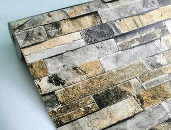 3d Faux Yellow Brick Wallpaper