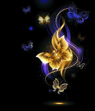Purple And Gold Background Golden