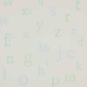 Jane Churchill Alphabet Beatrix Potter Wallpaper Aqua