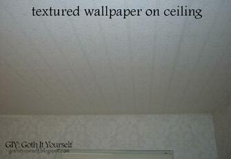 Giy Goth It Yourself Create A Faux Tin Ceiling With Wallpaper