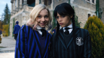 Wednesday Addams Enid Sinclair Netflix Series 4k Wallpaper iPhone