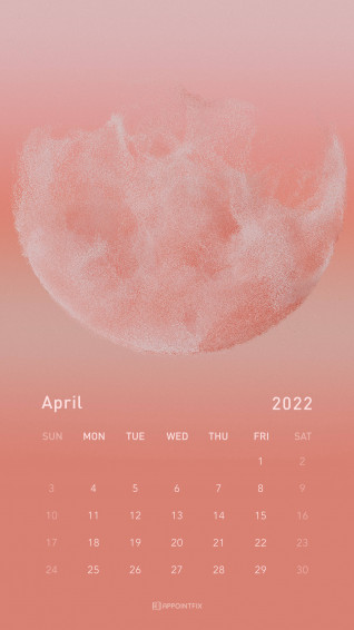 Pink Moon April Calendar Wallpaper