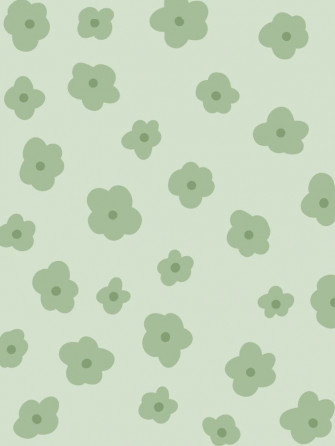 Sage Green Flower Wallpaper