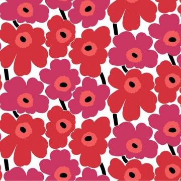 Marimekko Red Pieni Unikko Peel And Stick Wallpaper Mks4492 The