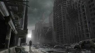 Destroyed City Zombie Background Related Keywords