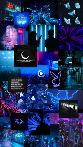 Blue And Pink Aesthetic Neon Wallpaper