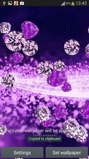 Purple Diamond Live Wallpaper Screenshot