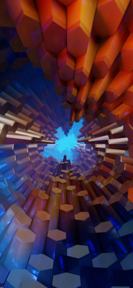 3d Hexagon Colorful 4k Phone Wallpaper