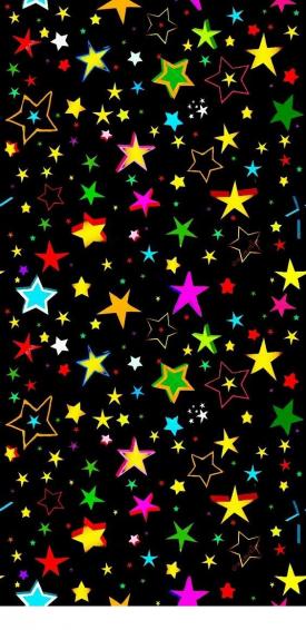 Colorful Stars Wallpaper Vintage Flowers Star