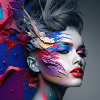 Beautiful Woman Salon Wallpaper Makeup Art Hair Decor