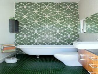 Wallpaper For Bathrooms Green Waterproof