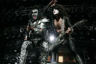 Kiss Heavy Metal Rock Bands Concert Guitar W Wallpaper Background