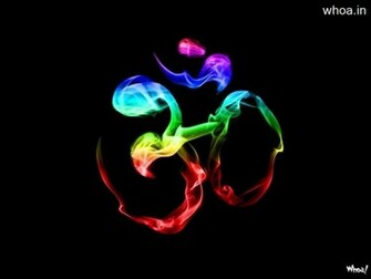 Dark Background Colorful Om Wallpaper For Desktop