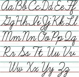 Printable Cursive Writing Posters
