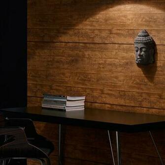 Brown Wood Faux Stripe Wallpaper Tones