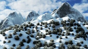 Winter Mountains Wallpaper