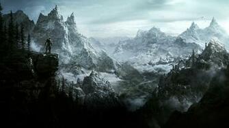 The Elder Scrolls V Skyrim Video Games Dovakhiin Mountain