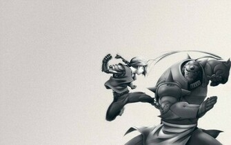 Brothers Black And White Full Metal Alchemist Wallpaper