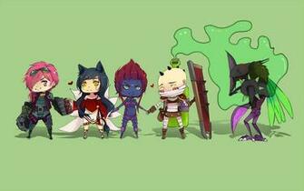 Cakeylol S Chibi Champs Wallpaper League Of Legends Fan Art