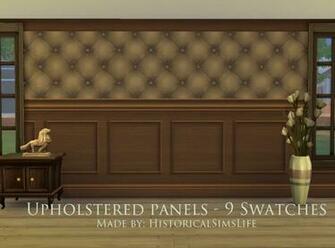 Mod The Sims Upholstered Panels Wallpaper Set