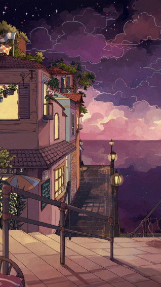 Aesthetic Anime Scenery Wallpaper