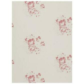 Cabbages And Roses Natural Hatley Raspberry Wallpaper